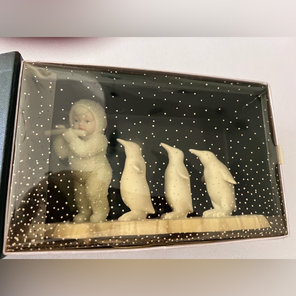 1989 Department 56 Winter Tales Snowbabies Penguin Parade In Original Box